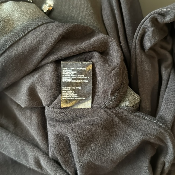 Tribal Jeans long sleeve top Sheer front overlay with black jewels Size Medium - Picture 9 of 9